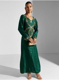 اشتري Embellished Embroidered Jalabiya في الامارات