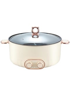 Buy 6L Electric Double Hot Pot with Independent Temperature Control, Non-Stick Electric Cooker Shabu Shabu, Electric Skillet,Frying Pan,Electric Saucepan 2000W in Saudi Arabia