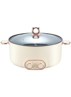 اشتري 6L Electric Double Hot Pot with Independent Temperature Control, Non-Stick Electric Cooker Shabu Shabu, Electric Skillet,Frying Pan,Electric Saucepan 2000W في السعودية