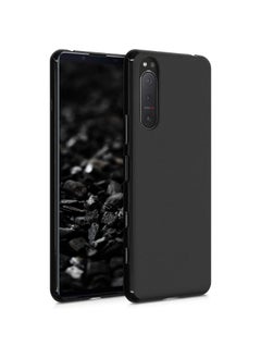 Buy Sony Xperia 5 II Case Cover, Scratch Resistant Soft TPU Shockproof Silicone Gel Rubber Bumper Anti-Fingerprints Full-Body Protective Case Cover for Sony Xperia 5 II - Black in UAE