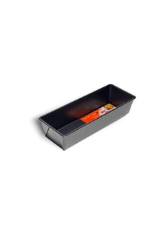 Buy cake pan rectangular carbon steel with special non-stick coating, size 25.3cm, black color, 1 piece, in Saudi Arabia