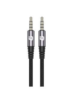 Buy 3.5mm Aux Cable, Nylon braided 1 Meter Audio Cable, Male to Male AUX Cord Compatible with iPad, Samsung Phones, Tablets, Car Home Stereos, Headphones, Speaker, Black in UAE