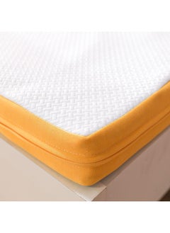 اشتري Houston Organic Foldable Foam Single Mattress Medium Firm Feel Ortho Medical Whitel Yellow 180x90x6cm في الامارات