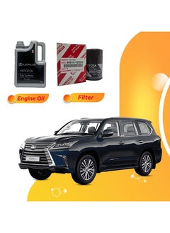 Buy Lx570 8 Liters 5W40 Lexus Oil And Original Filter in UAE