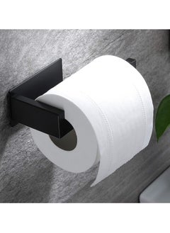 Buy Adhesive Toilet Paper Holder - No Drilling Black Toilet Roll Holder for Bathroom, SUS 304 Stainless Steel in UAE