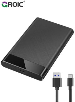 Buy 2.5'' External Hard Drive Enclosure, 6Gbps USB C 3.1 Gen 2 to SATA III Tool-Free External Hard Drive Case for 7mm/9.5mm 2.5 inch SSD HDD with UASP, Compatible with WD Toshiba Samsung PS4 Xbox in UAE