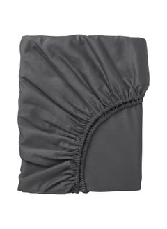 Buy Fitted Sheet Dark Grey 180X200 Cm in Saudi Arabia