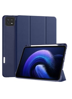 Buy For Xiaomi iPad 6 Pro Leather Smart Cover for iPad 6 Pro 2023 Mi Tablet Xiaomi iPad 6 Auto Wake with Pen Holder Ultra Slim (BLUE) in Egypt