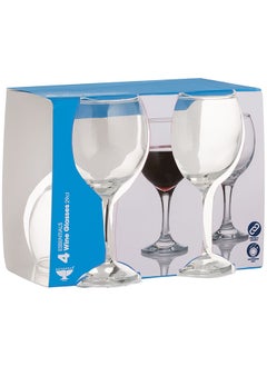 Buy Essentials Wine Glass, Clear - Set of 4 in UAE