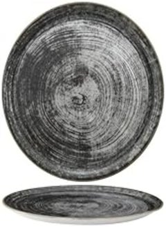 اشتري Saturnia Dinner plate 28 cm - Black Round - Ischia في مصر