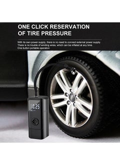 اشتري Portable Smart Digital Air Pressure Electric Inflator Pump Wireless Black For Cars Automobile Inflatable mat في الامارات