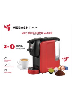 Buy 3-In-1 Multi Capsules Coffee Machine 600Ml 19Bar in UAE