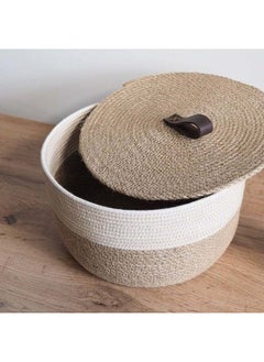 Buy Jute Basket with Lid in Egypt