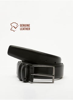 Buy Men's Solid Waist Belt with Pin Buckle Closure in Saudi Arabia