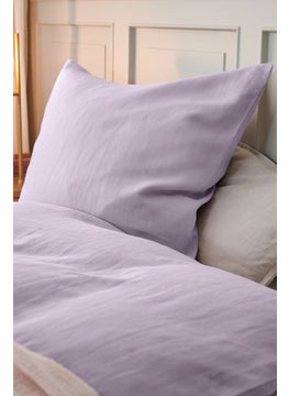 Buy Single Linen Duvet Set, Lilac in UAE