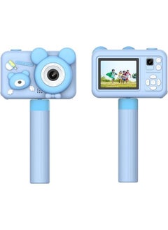 Buy Porodo Kids Digital Camera With Tripod Stand: 26MP Camera Resolution, Front & Selfie Camera, 4-5H Working Time, 2H Recharge Time, 400mAh Battery, 2.0" IPS Screen (Blue) in UAE