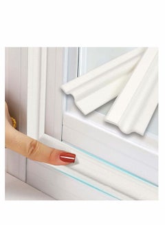 Buy 2 Packs Draft Stopper Sweep, Door Weatherproofing Stripping, Window Seal Strip Self-Adhesive Soundproof Seal Strip Cuttable, Wear-Resistant, Window Weather Stripping, Length 13.12Ft White in UAE