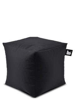 Buy Chair | Quilted Bean Bag Box Polyester - Black in Saudi Arabia