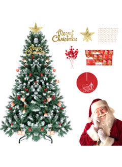 Buy Artificial Christmas Tree 180cm,1250 White Branches,Easy Assembly, 45cm Iron Stand NO Decorations in UAE