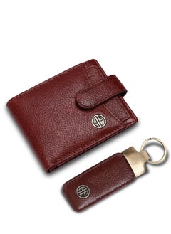 Buy Leather Wallet for Men | 5 Card Slots | 1 Coin Pocket | 2 Hidden Compartment | 2 Currency Slots, Combo Brown, Modern | Color Shade may Vary in UAE