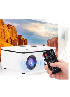 اشتري Full HD Projector Portable Mini Movie Projector LED Portable Projector 1080P Supported Outdoor Projector Compatible with HDMI, USB, TF Card, AV and Remote Control في السعودية