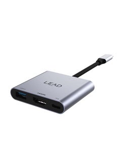 اشتري USB-C to PD 60 W+HDMI 4K Multiport Adapter+LHB03, Space Gray في السعودية