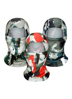 Buy Balaclava Face Mask, 3 Pieces Sun Protection Camo Ski Mask Breathable Full Face Covering for Men Women Outdoor Motorcycle Cycling Running Riding in UAE