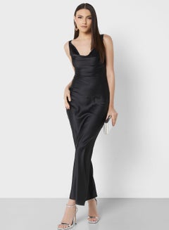 Buy Sleeveless Satin Dress in UAE
