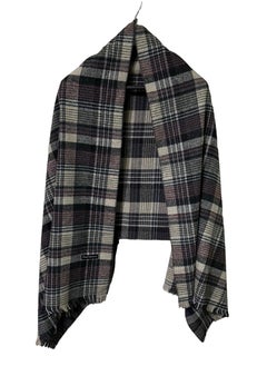 Buy Plaid Check/Carreau/Stripe Pattern Winter Scarf/Shawl/Wrap/Keffiyeh/Headscarf/Blanket For Men & Women - XLarge Size 75x200cm - P05 Grey in Egypt