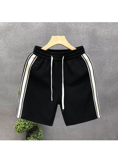 اشتري 2023 Mens Casual Shorts Summer Mid-Length D096 Black في الامارات