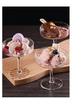 Buy A set of 4-piece clear glass ice cream serving bowls in Saudi Arabia