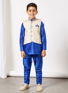 Buy Boys Kurta Pyjama and Waistcoat Set in UAE
