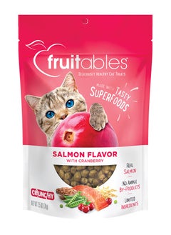 Buy Fruitables Salmon Flavor with Cranberry Cat Treats 70g in UAE