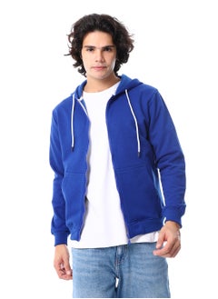 اشتري Front Zipper Winter Zip Through Sweatshirt_ Royal Blue في مصر