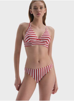 Buy Striped Halter Neck Bikini Top in UAE