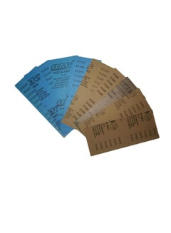 Buy 9PCS Premium Wet Dry Waterproof Sand Paper 400 to 3000 Assorted Grit for Wood Furniture Finishing Metal Sanding and Automotive Polishing in Saudi Arabia