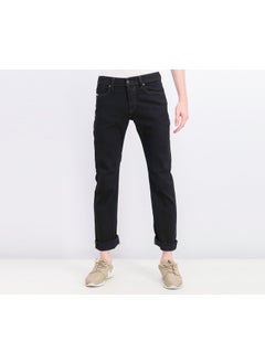 Buy Men Straight Leg Waykee Jeans , Black in UAE