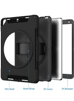 اشتري Case for iPad 10.2 inch, Shockproof, Impact Resistant Cover, iPad Rugged Case with Kickstand, Full Body Protective Cover for kids, Drop Protection, Blue. في الامارات