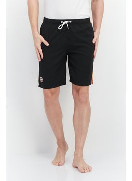 اشتري Men Brand Logo Board Shorts, Black في الامارات