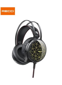 Buy Gaming headphone Wired With microphone 2 Meters LED adjustable sizeHighinsulation in Saudi Arabia