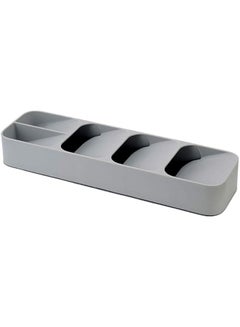 Buy Kitchen Drawer Organizer Tray For Cutlery Silverware Utensil Holder And Cutlery Tray Gray in Saudi Arabia