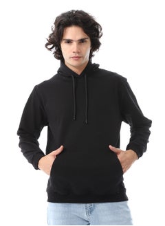 Buy Black Long Sleeves Fleeced Hoodie_Black in Egypt