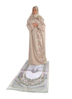 Buy Premium Prayer Mat Set With Prayer Dress Soft Cotton in Saudi Arabia