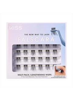 اشتري Falscara DIY Eyelash Extension Lengthening Wisps - Featherlight Synthetic Reusable Artificial Eyelashes Multipack of 24 Mini Lash Clusters for that Authentic Eyelash Extension Look في الامارات