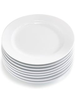 Buy Piece Melamine Flat Plate For Serving Desserts And Meats White Color Easy To Store Durable Break Resistant Dishwasher Safe Multiple Sizes Serving Plate For Meat And Desserts 6 Inch 15Cm in Saudi Arabia