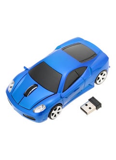 اشتري 2.4GHz Wireless Racing Car Shaped Optical USB Mouse Blue في الامارات