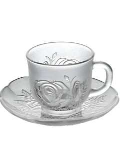 Buy A set of cups and a glass saucer- 12 pieces in Egypt