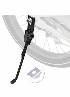 Buy Bike Kickstand, for 18" Kids Bicycle Kick, Stand Rear Mount Premium Steel with Pad Rest 18 inch Replacement Training Wheel (Black, 1PCS) in UAE