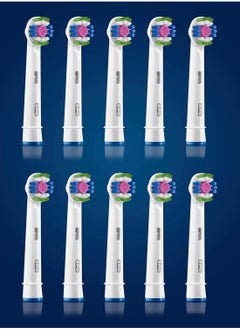 Buy 3D White Electric Toothbrush Head with CleanMaximiser Technology, Pack of 10 in UAE