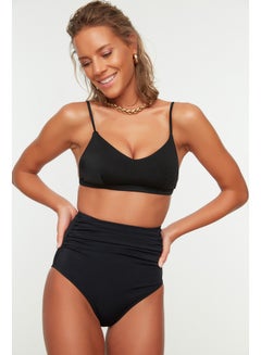 Buy Black Smooth High Waist Bikini Bottom TBESS20BA0018 in Egypt